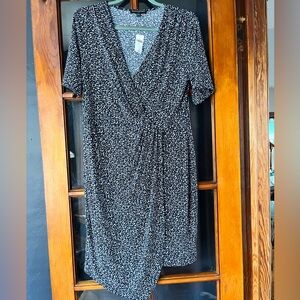 Banana republic jersey navy print dress